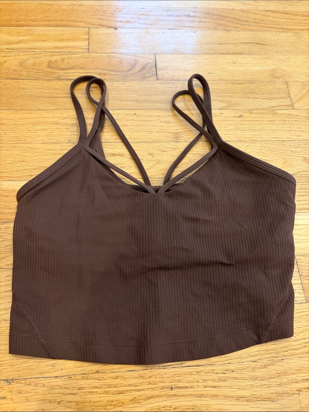 Lululemon Brown Ribbed Strappy Women's Tank Top